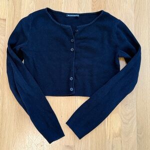Brandy Melville Black Cropped Cardigan (Missing Buttons)